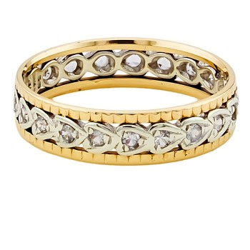 9ct Gold Paste Full Eternity Ring Size U